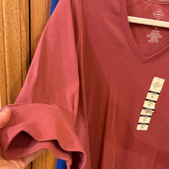 St. John's Bay 3/4 Sleeve T-Shirts - Rust and Blue NWT - Picture 6 of 13